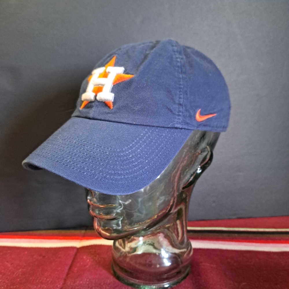 Houston Astros‎ MLB Nike Hat Cap Strap Back Lithotype Swoosh Adjustable Mens